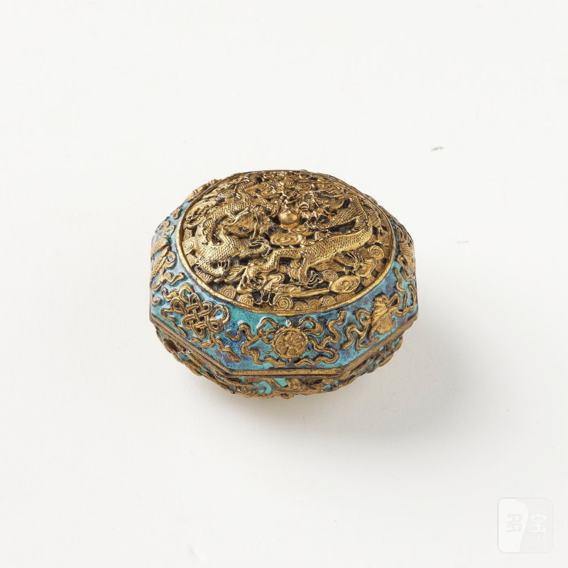 A bronze imitating seal paste box with cover, - 图7
